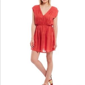 Chelsea & Violet V-Neck Cap Sleeve Sequin Stripe Mini Dress